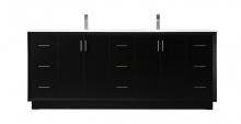 Elegant Lighting VF19684DBK - 84 Inch Double Bathroom Vanity In Black