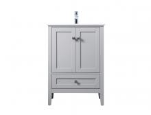 Elegant Lighting VF21124GR - 24 Inch SIngle Bathroom Vanity In Grey