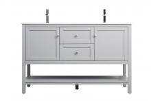 Elegant Lighting VF22254DGR - 54 Inch Double Bathroom Vanity In Grey
