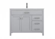 Elegant Lighting VF23342GR - 42 Inch Single Bathroom Vanity In Grey