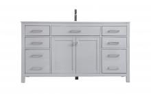 Elegant Lighting VF23360GR - 60 Inch Single Bathroom Vanity In Grey