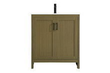 Elegant Lighting VF25130MCB - Finnley 30 inch Single Bathroom Vanity in Chestnut Brown