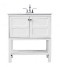 Elegant Lighting VF2530WH - 30 in. Single bathroom vanity set in White