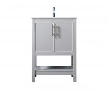 Elegant Lighting VF26624GR - 24 Inch SIngle Bathroom Vanity In Grey