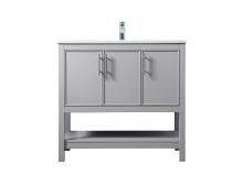 Elegant Lighting VF26636GR - 36 Inch SIngle Bathroom Vanity In Grey