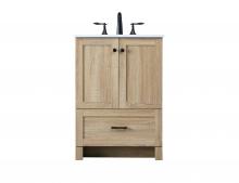 Elegant Lighting VF2824MW - 24 Inch Single Bathroom Vanity In Mango Wood