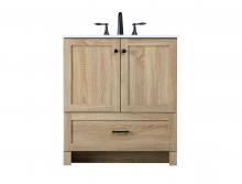 Elegant Lighting VF2830MW - 30 Inch Single Bathroom Vanity In Mango Wood