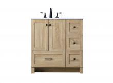 Elegant Lighting VF2832MW - 32 Inch Single Bathroom Vanity In Mango Wood