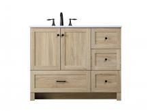 Elegant Lighting VF2842MW - 42 Inch Single Bathroom Vanity In Mango Wood