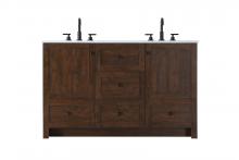 Elegant Lighting VF2854DEX - 54 inch Double Bathroom Vanity In Expresso