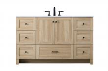 Elegant Lighting VF2854MW - 54 Inch Single Bathroom Vanity In Mango Wood