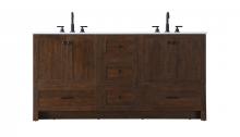 Elegant Lighting VF2866DEX - 66 inch Double Bathroom Vanity In Expresso