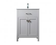 Elegant Lighting VF28824GR - 24 Inch SIngle Bathroom Vanity In Grey