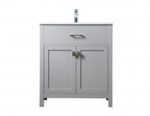 Elegant Lighting VF28830GR - 30 Inch SIngle Bathroom Vanity In Grey