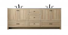 Elegant Lighting VF2884DMW - 84 Inch Double Bathroom Vanity In Mango Wood