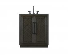 Elegant Lighting VF29030CO - 30 inch Single Bathroom Vanity in Chocolate Oak