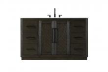 Elegant Lighting VF29054CO - 54 inch Single Bathroom Vanity in Chocolate Oak