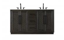 Elegant Lighting VF29060DCO - 60 inch Double Bathroom Vanity in Chocolate Oak