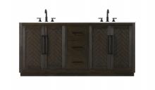 Elegant Lighting VF29072DCO - 72 inch Double Bathroom Vanity in Chocolate Oak