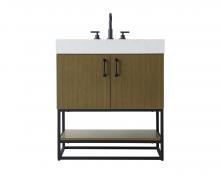 Elegant Lighting VF29230MCB - 30 inch Single Bathroom Vanity in Chestnut Brown