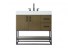 Elegant Lighting VF29236MCB - 36 inch Single Bathroom Vanity in Chestnut Brown