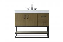 Elegant Lighting VF29242MCB - 42 inch Single Bathroom Vanity in Chestnut Brown