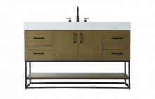 Elegant Lighting VF29254MCB - 54 inch Single Bathroom Vanity in Chestnut Brown