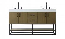 Elegant Lighting VF29260DMCB - 60 inch Double Bathroom Vanity in Chestnut Brown