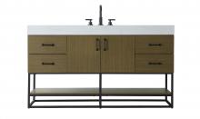 Elegant Lighting VF29260MCB - 60 inch Single Bathroom Vanity in Chestnut Brown