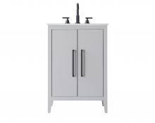 Elegant Lighting VF29324GR - 24 Inch Single Bathroom Vanity In Grey