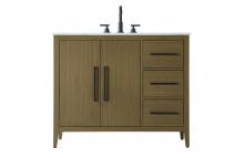 Elegant Lighting VF29342MCB - 42 Inch Single Bathroom Vanity In Chestnut Brown