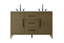 Elegant Lighting VF29354DMCB - 54 Inch Double Bathroom Vanity In Chestnut Brown