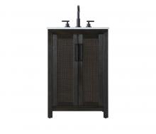 Elegant Lighting VF29524CO - 24 Inch Single Bathroom Vanity In  Chocolate Oak