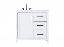 Elegant Lighting VF29536WH - 36 Inch Single Bathroom Vanity In White