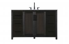 Elegant Lighting VF29554CO - 54 Inch Single Bathroom Vanity In Chocolate Oak