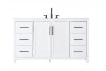 Elegant Lighting VF29560WH - 60 Inch Single Bathroom Vanity In White