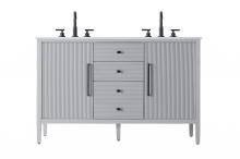 Elegant Lighting VF29654DGR - 54 inch Double Bathroom Vanity in Grey