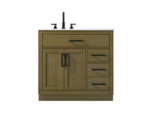 Elegant Lighting VF29736MCB - Alden 36 inch Single Bathroom Vanity in Chestnut Brown