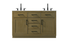 Elegant Lighting VF29754DMCB - Alden 54 inch Double Bathroom Vanity in Chestnut Brown