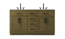 Elegant Lighting VF29760DMCB - Alden 60 inch Double Bathroom Vanity in Chestnut Brown