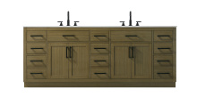 Elegant Lighting VF29784DMCB - Alden 84 inch Double Bathroom Vanity in Chestnut Brown