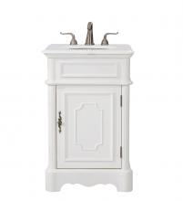 Elegant Lighting VF30421AW-VW - 21 inch Single Bathroom vanity in Antique White with ivory white engineered marble
