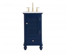 Elegant Lighting VF30519BL - 19 inch Single bathroom vanity in blue