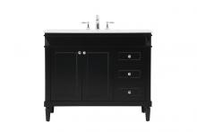 Elegant Lighting VF31842BK - 42 inch Single bathroom vanity in black