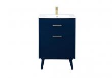 Elegant Lighting VF41024MBL - 24 inch bathroom vanity in Blue