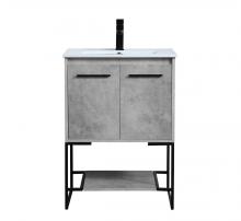 Elegant Lighting VF42024CG - 24 inch Single Bathroom Vanity in Concrete Grey