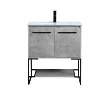Elegant Lighting VF42030CG - 30 inch Single Bathroom Vanity in Concrete Grey