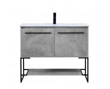 Elegant Lighting VF42040CG - 40 inch Single Bathroom Vanity in Concrete Grey