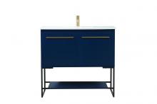 Elegant Lighting VF42536MBL - 36 inch Single bathroom vanity in blue