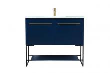 Elegant Lighting VF42540MBL - 40 inch Single bathroom vanity in blue